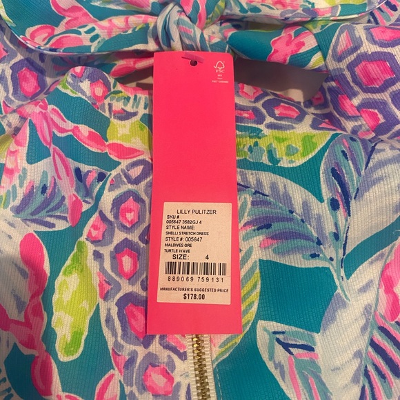 Lilly Pulitzer Shelli Floral Stretch Cotton Shift Dress NWT - Picture 6 of 7